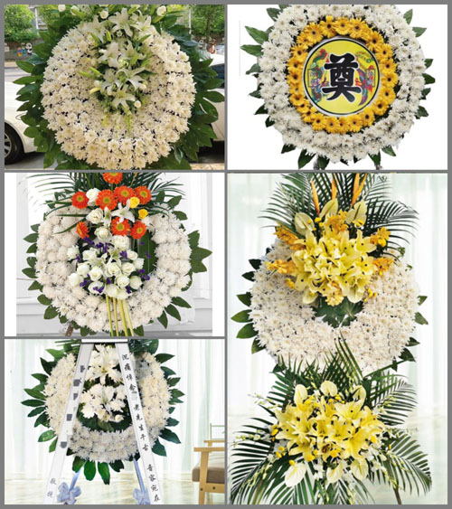 山西长治襄垣县北底乡东岸底村花圈速递